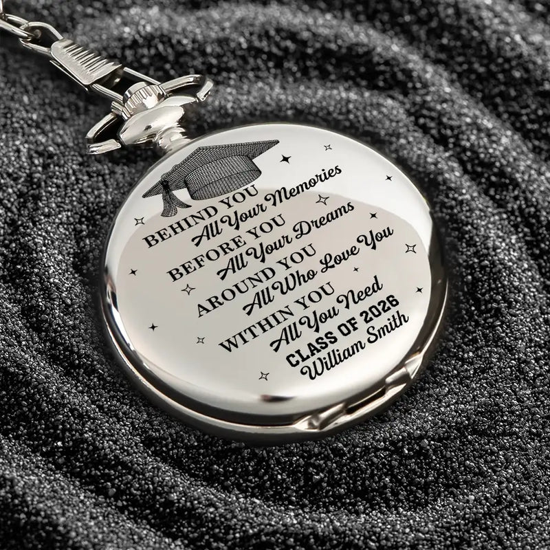 Graduation,Happy - Class Of Graduation Senior - Personalized Pocket Watch