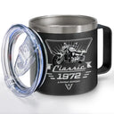 Gift For Father,Custom Photo,Proud,Remove BG Photo - Custom Photo Classic Car Limited Edition - Personalized 14oz Stainless Steel Tumbler With Handle