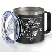 Gift For Father,Custom Photo,Proud,Remove BG Photo - Custom Photo Classic Car Limited Edition - Personalized 14oz Stainless Steel Tumbler With Handle