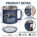 Gift For Father,Custom Photo,Proud,Remove BG Photo - Custom Photo Classic Car Limited Edition - Personalized 14oz Stainless Steel Tumbler With Handle