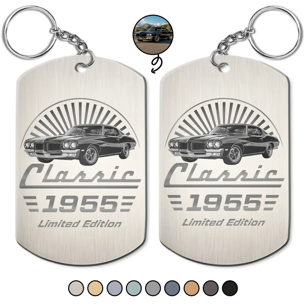 Custom Photo Classic Car Limited Edition - Personalized Aluminum Keychain