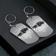 Gift For Father,Proud,Custom Text - Custom Photo Classic Car Limited Edition - Personalized Aluminum Keychain