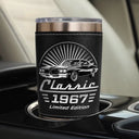 Gift For Father, Proud, Custom Text - Classic Car Limited Edition - Personalized Leather Tumbler