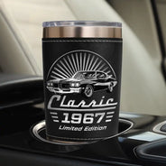 Gift For Father, Proud, Custom Text - Classic Car Limited Edition - Personalized Leather Tumbler