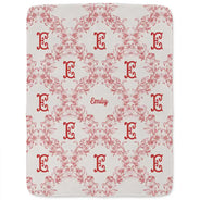 Christmas, Gift For Yourself - Classic Toile Floral Monogram - Personalized Fleece Blanket, Sherpa Blanket