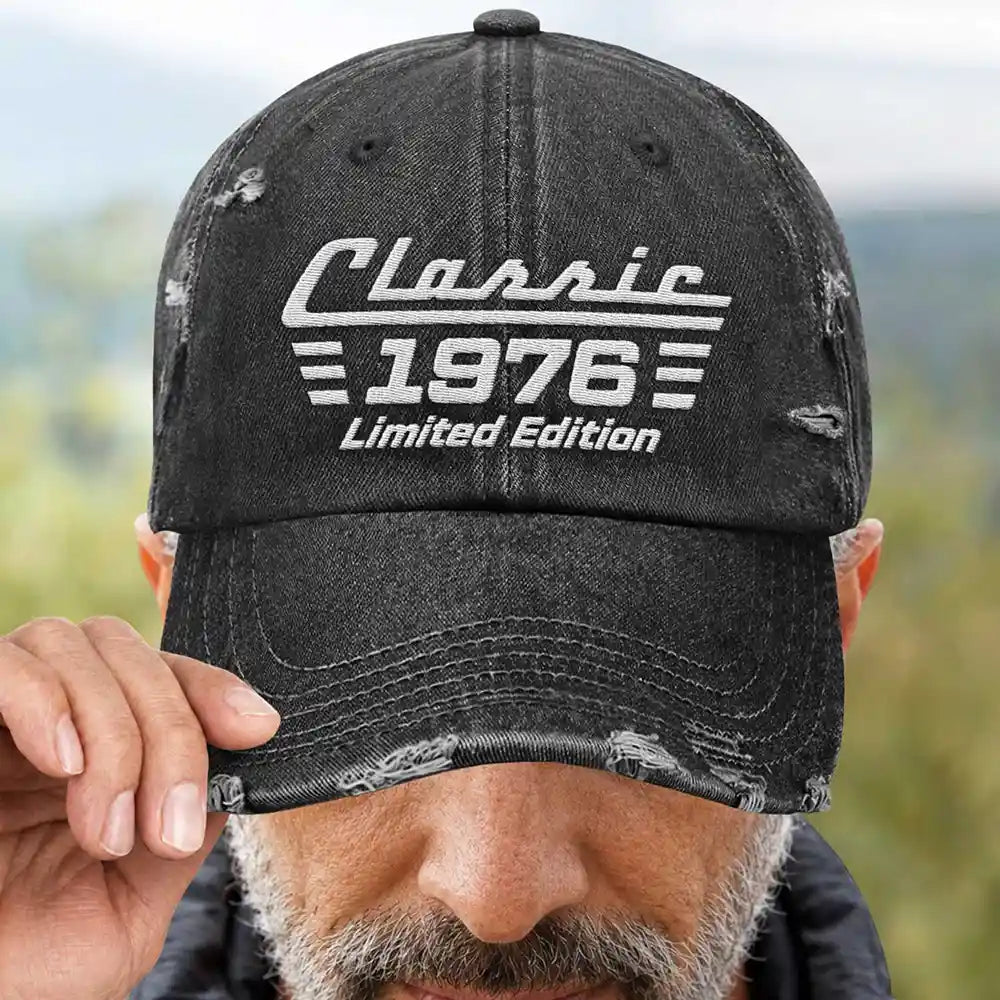 Classic Year Limited Edition - Personalized Embroidered Distressed Cap
