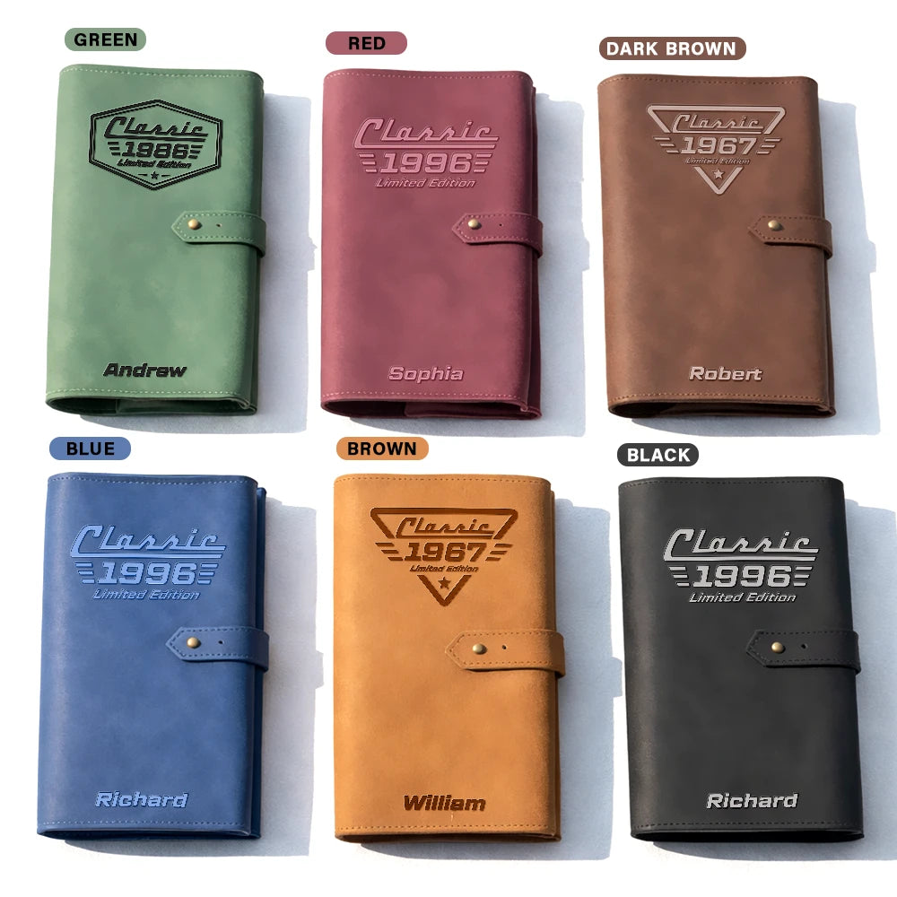 Gift For Father,Proud,Custom Text - Classic Year Limited Edition - Personalized Leather Cable Bag