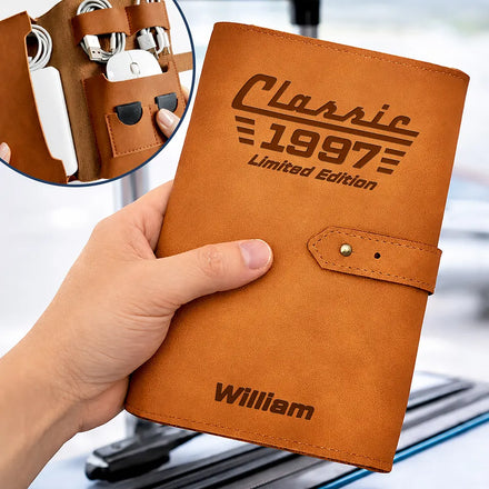 Classic Year Limited Edition - Personalized Leather Cable Bag