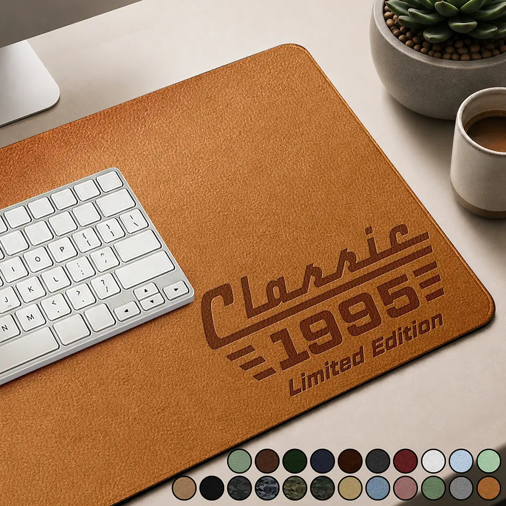 Classic Year Limited Edition - Personalized Leather Desk Mat