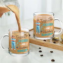 Nurse,Happy,Gifts For Colleagues,Gift For Bestie,Gift For Sisters - Coffee Scrubs And Rubber Gloves - Personalized Glass Mug