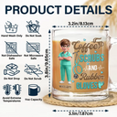 Nurse,Happy,Gifts For Colleagues,Gift For Bestie,Gift For Sisters - Coffee Scrubs And Rubber Gloves - Personalized Glass Mug