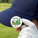 Playful, Golf, Gift For Yourself, Icon - Colorful Golf Cart Golf Ball Marker - Personalized Acrylic Magnetic Clip