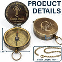 Christian,Happy,Gift For Yourself,Gift For Women,Gift For Men,Gift For Kids,Gift For Daughter,Gift For Son,Icon,Devoted - Confirmation And Baptism Keepsake - Personalized Engraved Brass Compass