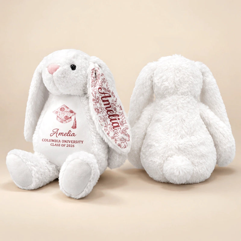 Graduation,Happy - Congrats Graduation - Personalized Soft Toy Bunny