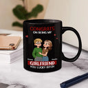 Gift For Couples,Gift For Wife,Gift For Girlfriend,Gift For Women,Funny,Old Couples,Gift For Boyfriend - Congrats On Being My Husband Animate Hugging Couple - Personalized Mug
