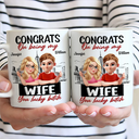 Gift For Couples,Funny - Congrats On Being My Husband Wife 3D Effect Couple - Personalized Mug