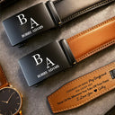 Gift For Couples,Gift For Husband,Gift For Boyfriend,Love - Congrats On Being My Husband You Lucky Man - Personalized Leather Belt With Engraved Buckle