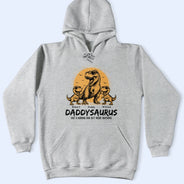 Gift For Father,Top Market,Sarcastic,Custom Text - Cool Dinosaur Retro Yellow Vintage Daddysaurus - Personalized T Shirt