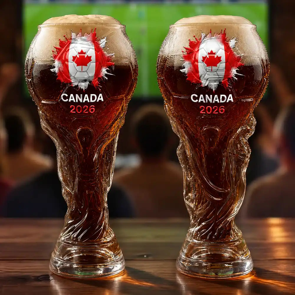 Football (Soccer),Gift For Men,Gift For Yourself,Playful,Summer Soccer Games,Icon - Country Flags Soccer Ball - Personalized Beer Glass