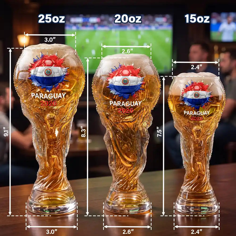 Football (Soccer),Gift For Men,Gift For Yourself,Playful,Summer Soccer Games,Icon - Country Flags Soccer Ball - Personalized Beer Glass