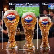 Football (Soccer),Gift For Men,Gift For Yourself,Playful,Summer Soccer Games,Icon - Country Flags Soccer Ball - Personalized Beer Glass