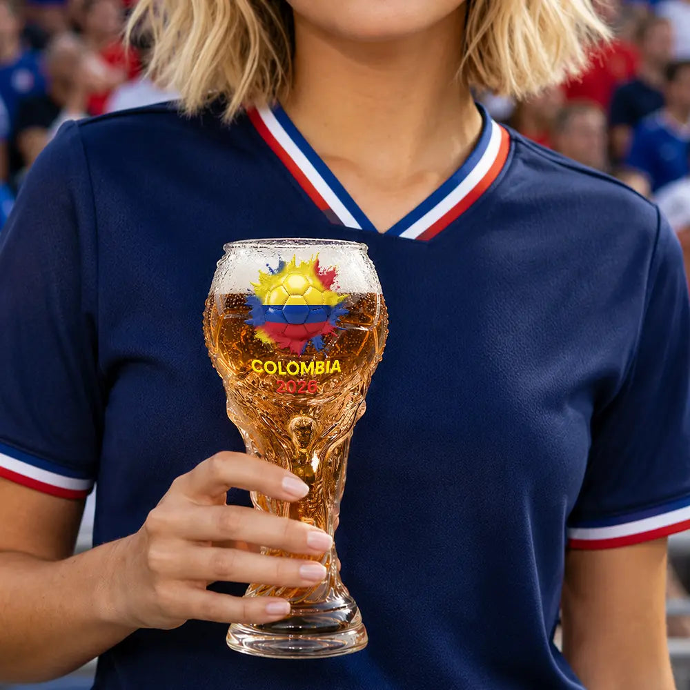 Football (Soccer),Gift For Men,Gift For Yourself,Playful,Summer Soccer Games,Icon - Country Flags Soccer Ball - Personalized Beer Glass