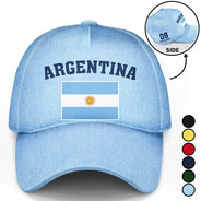 Summer, Football (Soccer), Gift For Men, Gift For Yourself, Playful, Summer Soccer Games, Icon - Country Flags Soccer Ball - Personalized Classic Cap