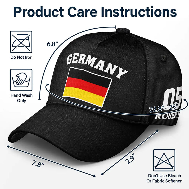 Summer, Football (Soccer), Gift For Men, Gift For Yourself, Playful, Summer Soccer Games, Icon - Country Flags Soccer Ball - Personalized Classic Cap