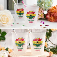 Summer,Football (Soccer),Gift For Men,Gift For Yourself,Playful,Summer Soccer Games,Icon - Country Flags Soccer Ball - Personalized Frosted Cups