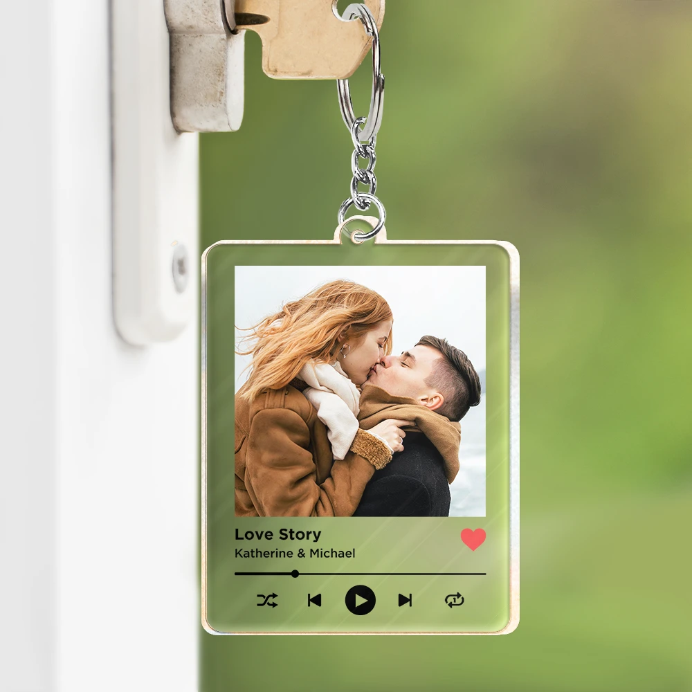 Gift For Couples,Gift For Husband,Gift For Wife,Gift For Boyfriend,Gift For Girlfriend,Family,Love - Couple Anniversary Love Message - Personalized Acrylic Keychain