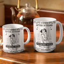 Gift For Couples, Gift For Husband, Gift For Wife, Gift For Boyfriend, Gift For Girlfriend, Happy - Couple Hotter Than This Coffee Toile De Jouy Pattern - Personalized White Edge-to-Edge Mug