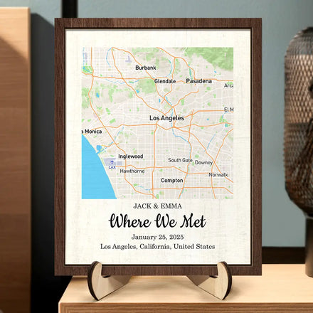 Couple Anniversary Love Message - Personalized 2-Layered Wooden Plaque With Stand