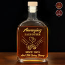 Gift For Couples,Gift For Men,Gift For Boyfriend,Gift For Husband - Couple Annoying Each Other Metal Effect - Personalized Whiskey Bottle