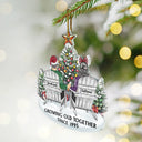 Gift For Couples, Old Couples ,Gift For Husband, Gift For Wife, Love - Couple Growing Old Together Since - Personalized Custom Shaped Acrylic Ornament
