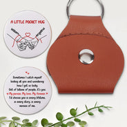 Gift For Couples, LGBT, Gift For Women, Gift For Men, Love, Top Market - Couple Holding Hands My Person My Love My Forever - Personalized Leather Pocket Hug