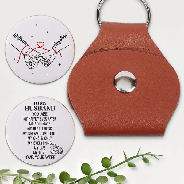Gift For Couples,LGBT,Gift For Women,Gift For Men,Gift For Wife,Gift For Husband,Gift For Boyfriend,Gift For Girlfriend,Love,Top Market - Couple Holding Hands My Thing My Life My Love - Personalized Leather Pocket Hug