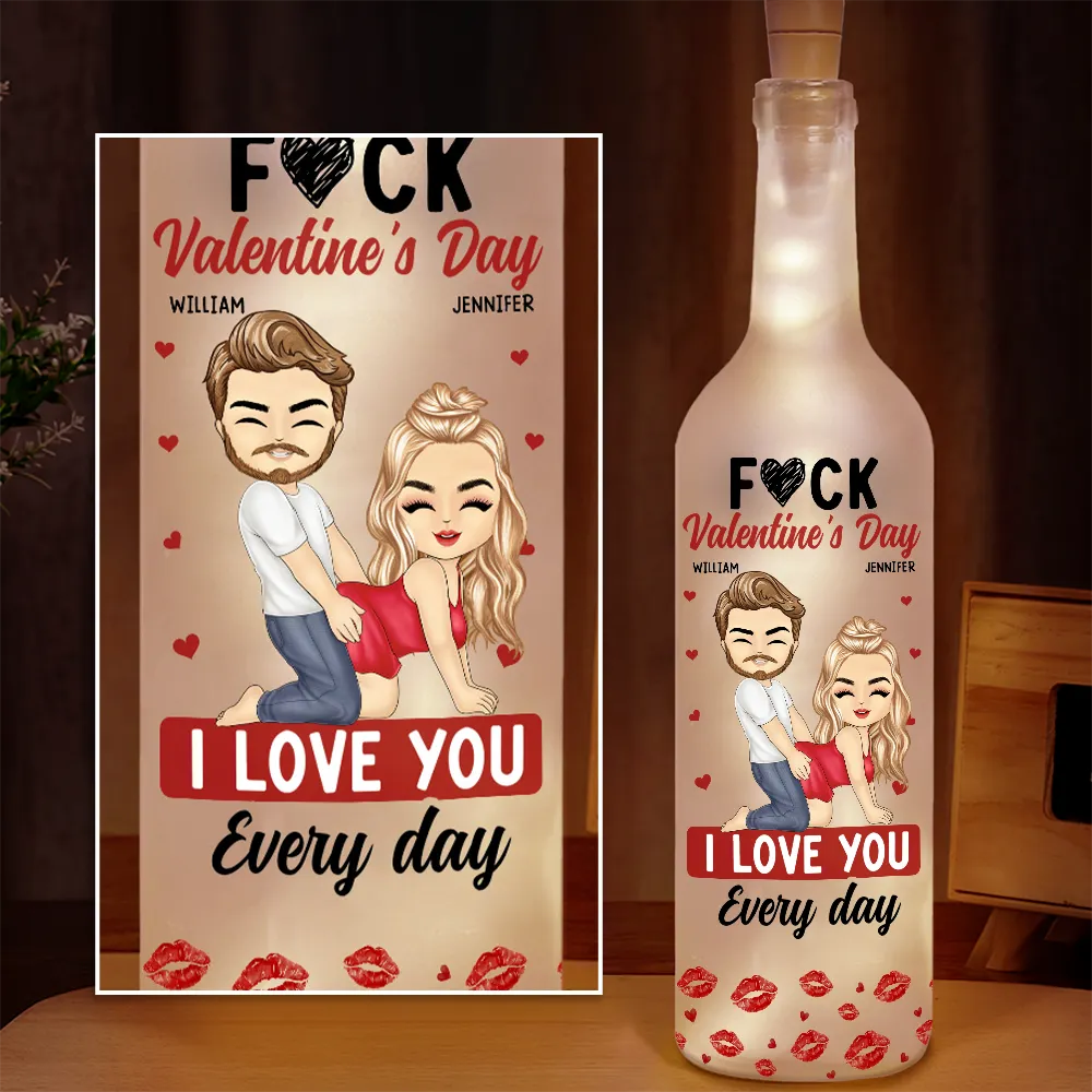 Couple I Love You Every Day - Personalized Bottle Light
