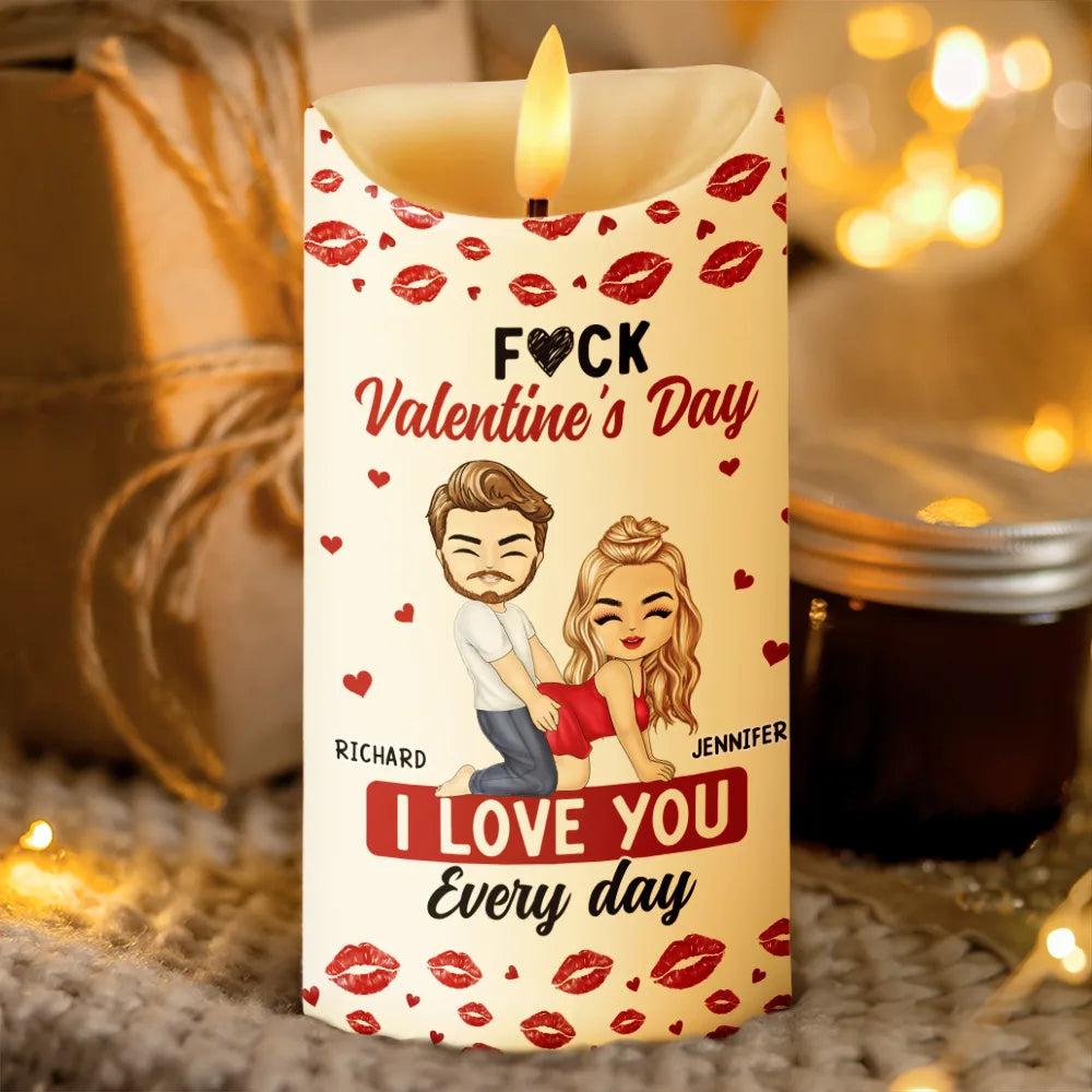 Couple I Love You Every Day - Personalized Flameless LED Candle