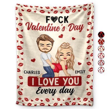 Couple I Love You Every Day - Personalized Fleece Blanket, Sherpa Blanket