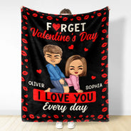 Gift For Couples,Old Couples,Gift For Husband,Gift For Wife,Gift For Boyfriend,Gift For Girlfriend,Love - Couple I Love You Every Day - Personalized Fleece Blanket, Sherpa Blanket
