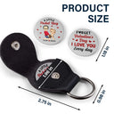 Gift For Couples,Old Couples,Gift For Husband,Gift For Wife,Gift For Boyfriend,Gift For Girlfriend,Love - Couple I Love You Every Day - Personalized Leather Pocket Hug