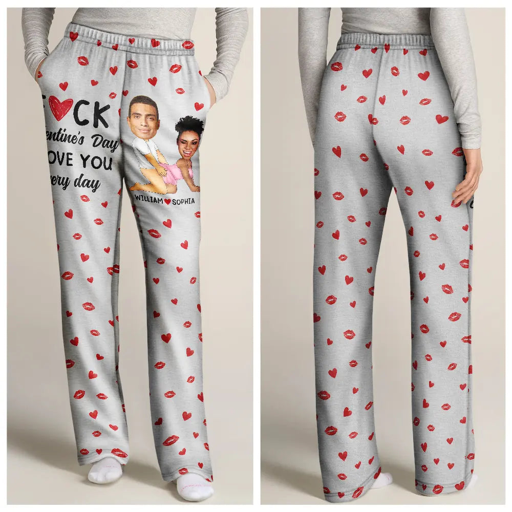Gift For Couples, Gift For Husband, Gift For Wife, Gift For Boyfriend, Gift For Girlfriend, Love - Custom Photo Couple I Love You Every Day - Personalized Pajama Pants