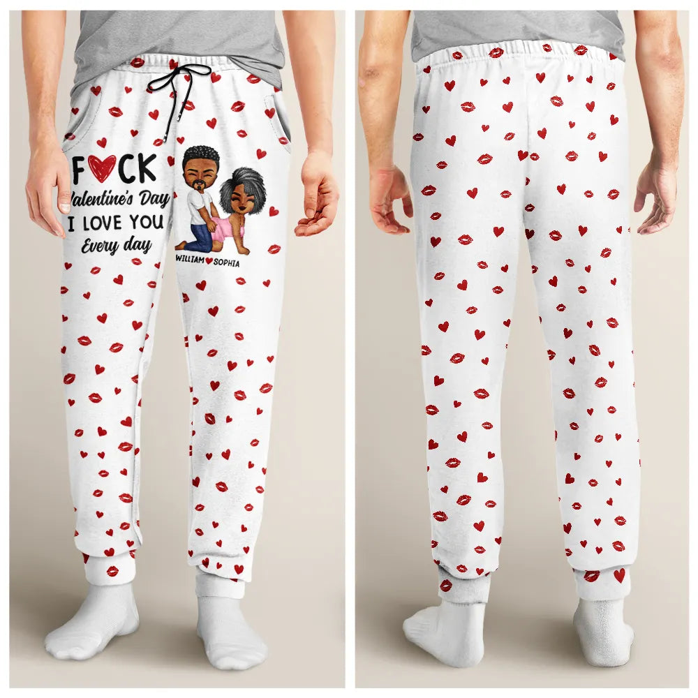 Gift For Couples, Gift For Husband, Gift For Wife, Gift For Boyfriend, Gift For Girlfriend, Love - Custom Photo Couple I Love You Every Day - Personalized Pajama Pants