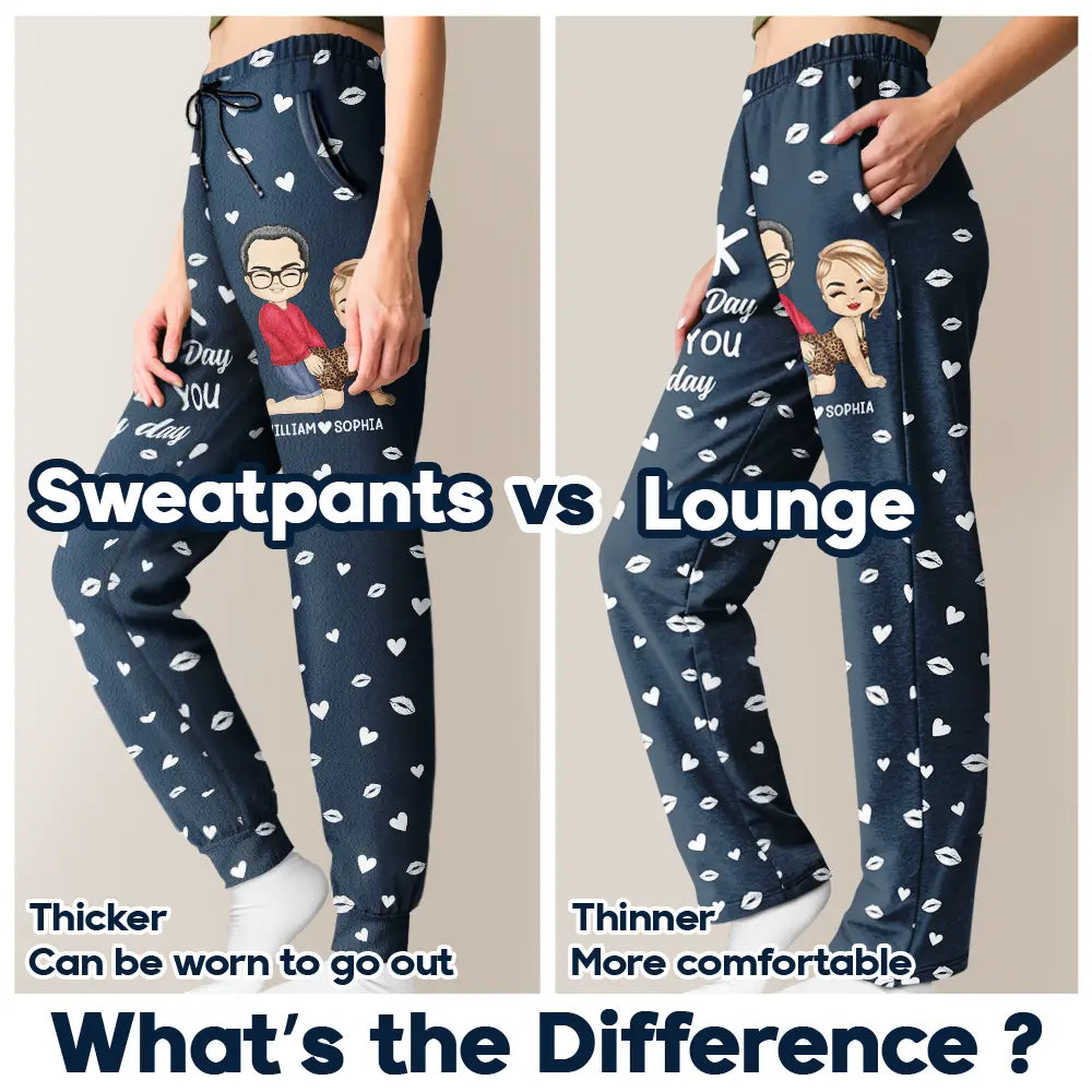 Gift For Couples, Gift For Husband, Gift For Wife, Gift For Boyfriend, Gift For Girlfriend, Love - Custom Photo Couple I Love You Every Day - Personalized Pajama Pants