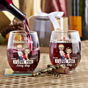 Gift For Couples,Old Couples,Gift For Husband,Gift For Wife,Gift For Boyfriend,Gift For Girlfriend,Love - Couple I Love You Every Day - Personalized Stemless Wine Glass