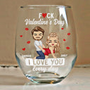 Gift For Couples,Old Couples,Gift For Husband,Gift For Wife,Gift For Boyfriend,Gift For Girlfriend,Love - Couple I Love You Every Day - Personalized Stemless Wine Glass