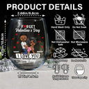 Gift For Couples,Old Couples,Gift For Husband,Gift For Wife,Gift For Boyfriend,Gift For Girlfriend,Love - Couple I Love You Every Day - Personalized Stemless Wine Glass