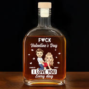 Gift For Couples,Old Couples,Gift For Husband,Gift For Wife,Gift For Boyfriend,Gift For Girlfriend,Love - Couple I Love You Every Day - Personalized Whiskey Bottle