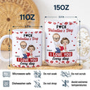 Old Couples, Gift For Husband, Gift For Wife, Gift For Boyfriend, Gift For Girlfriend, Love - Couple I Love You Every Day - Personalized White Edge-to-Edge Mug