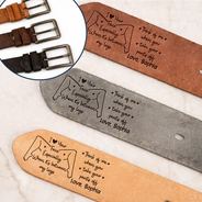 Gift For Couples, Gift For Husband, Gift For Boyfriend, Funny - Couple I Love Your Face Especially When - Personalized Cowhide Leather Belt